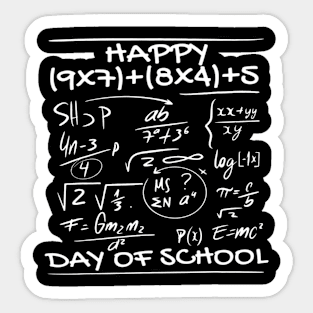 100Th Day Of School Math Teachers Kids Child Happy 100 Days Sticker